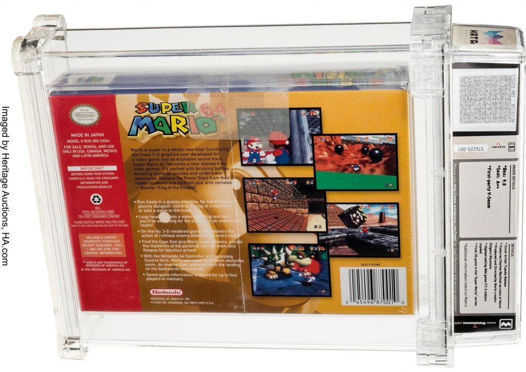 Super Mario 64 sold for $ 1.5 million