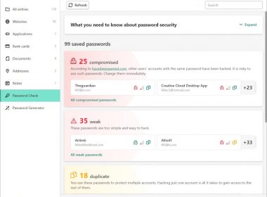 Password manager suggests easy-to-crack passwords