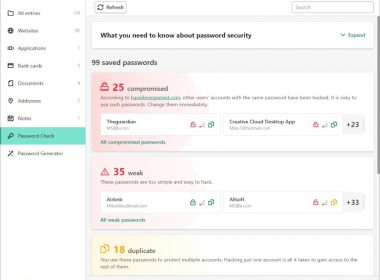 Password manager suggests easy-to-crack passwords